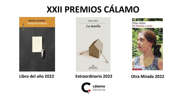 Fallo de los XXII Premios Cálamo, convocatoria año 2022